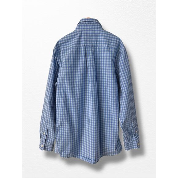 Vineyard Vines Boys’ Blue Gingham Whale Shirt, Size 16 - Picture 2 of 6